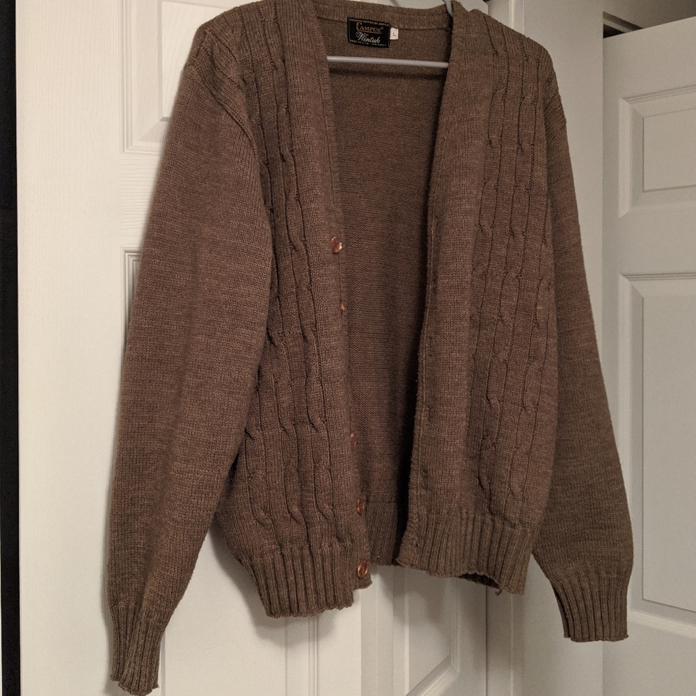 Green/Brown cardigan